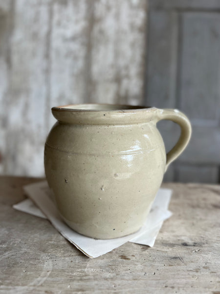 French Stoneware Handled Pot