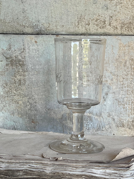 Vintage French Etched Glass