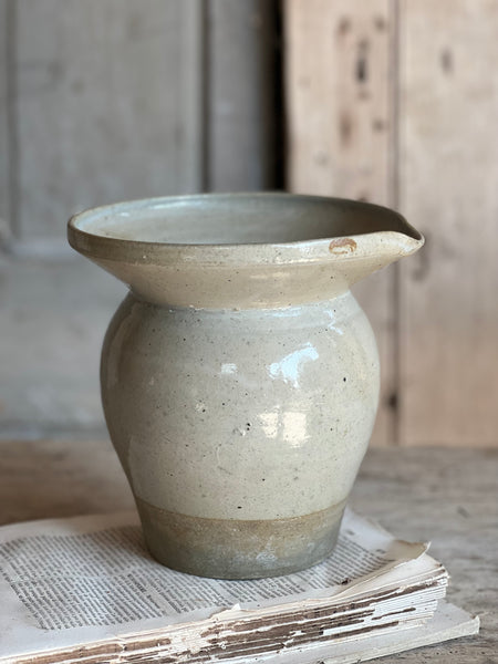 Vintage Wide Neck Stoneware Pot