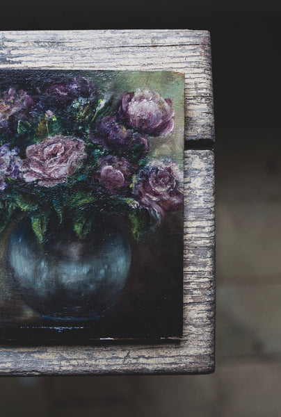 Small Floral Oil on Board