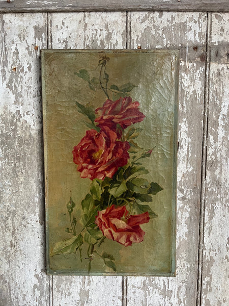 French Floral Oil on Canvas