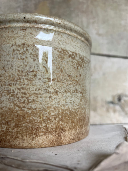 Large Heavily Crazed Antique Confiture Pot