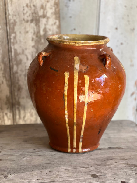 Rustic Glazed Earthenware Pot
