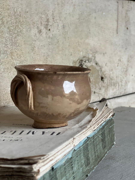 Crazed Antique Confiture Pot