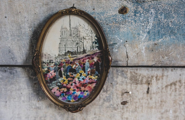 Flower Market of Notre Damn 1922 L Coquet