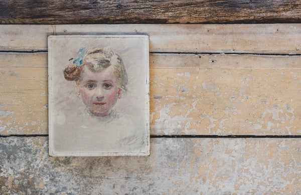 Vintage Child Portrait on Canvas