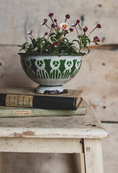 French Vintage Enamel Bowl