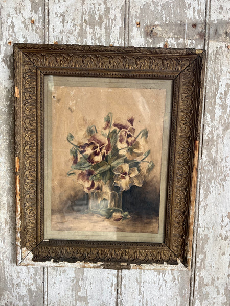 Stunning Vintage Framed Watercolour Painting