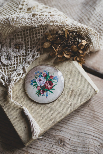 Sweet Tiny French Floral Painting