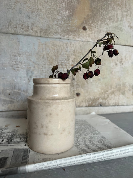 Antique Stoneware Cream Jar