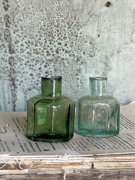 Pair of Vintage Ink Bottles