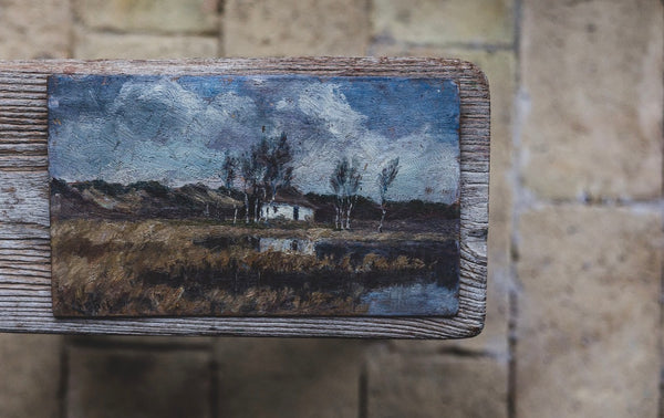 French Landscape Oil Painting on Board