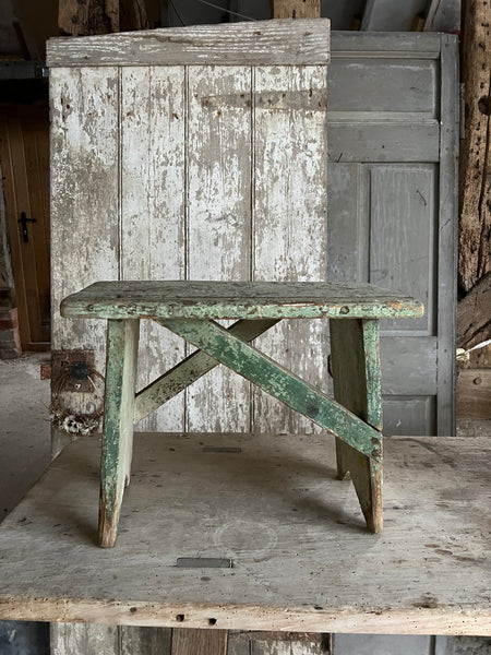 Large Vintage French Stool