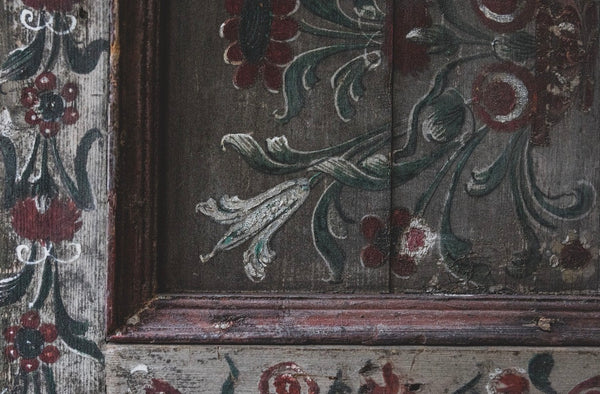Antique Painted French Door