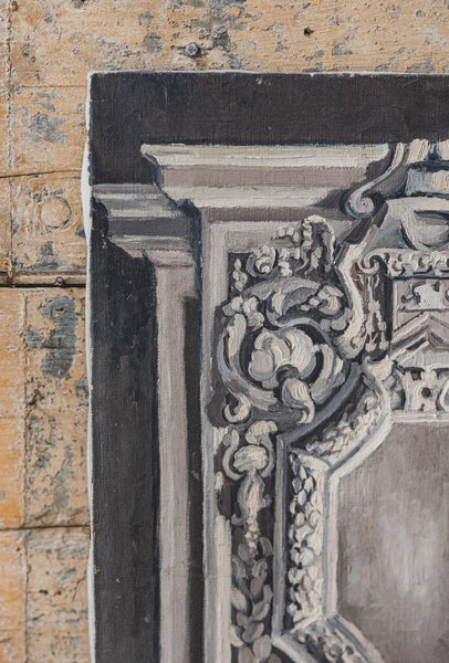 French Architectural Painting on Canvas