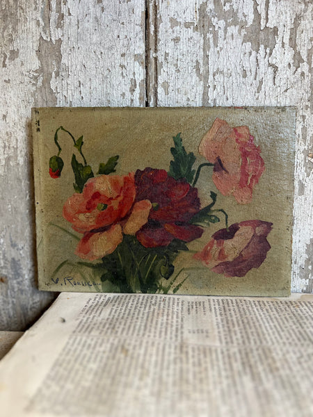 Beautiful French Floral Oil Painting