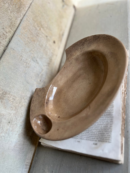 Antique Crazed Shaving Dish