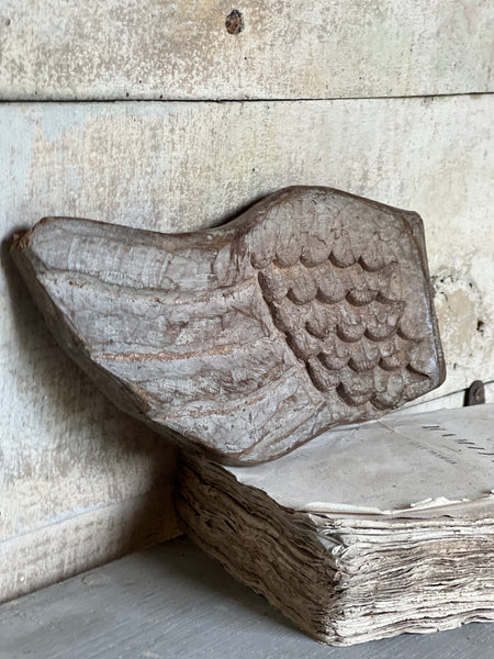 Antique Wooden Carved Wing