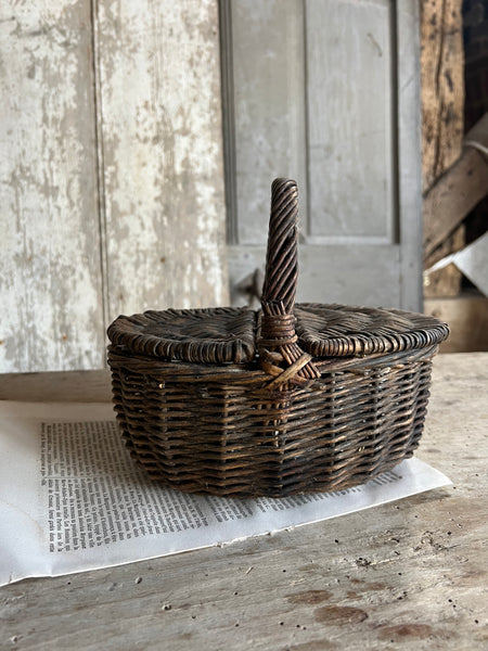 Vintage French Handled Basket