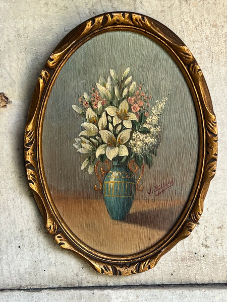 Sweet Framed Floral Oil