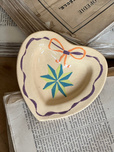 Hand Painted French Heart Dish