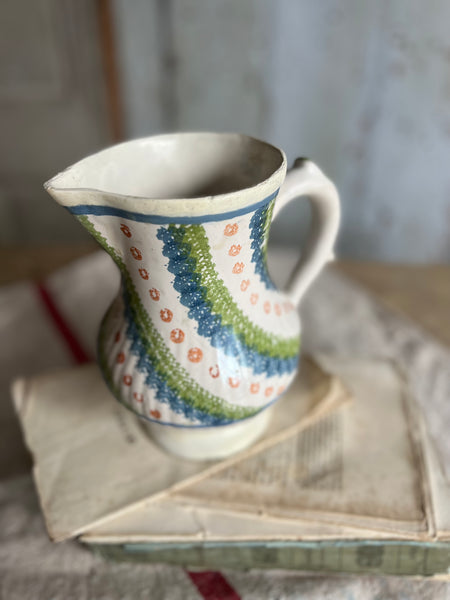 Vintage French Spongeware Jug