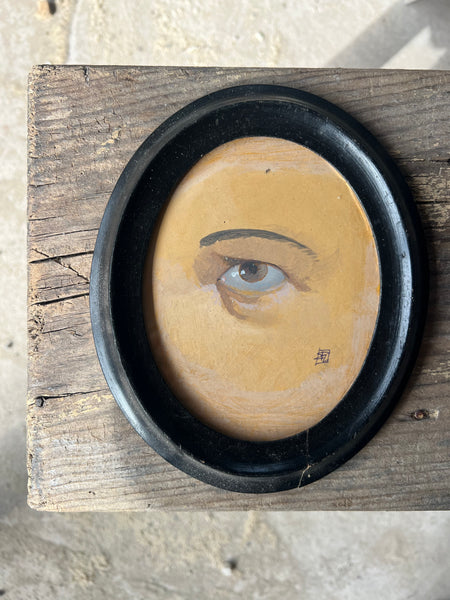 Antique Large French Eye Painting