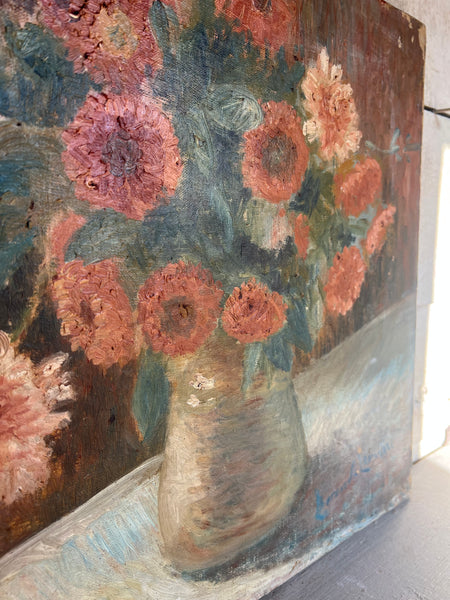 Large Floral Oil Painting
