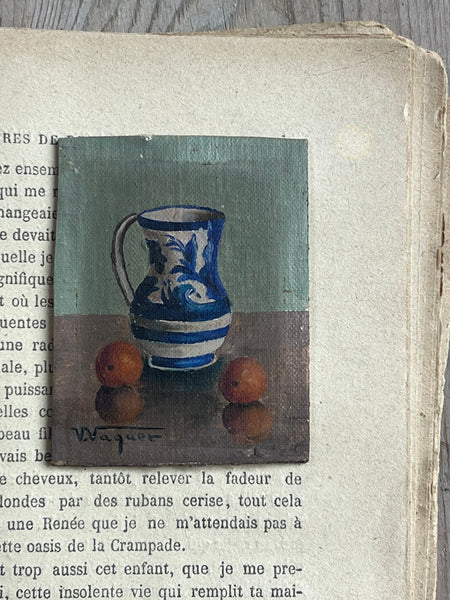 Miniature French Oil Painting