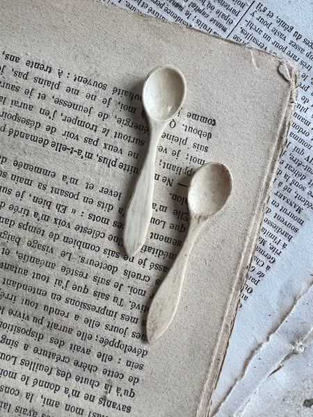 Beautiful Shaped antique Bone mini Spoons