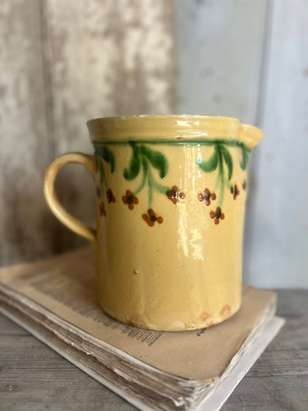Vintage Large French Savoie Yellow Jug