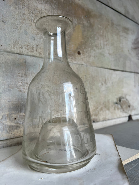 Antique Branded Glass Bottle