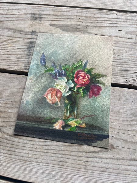 Beautiful Small Floral  Watercolour Painting