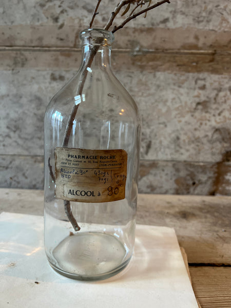 Simple Vintage French Chemist Bottle