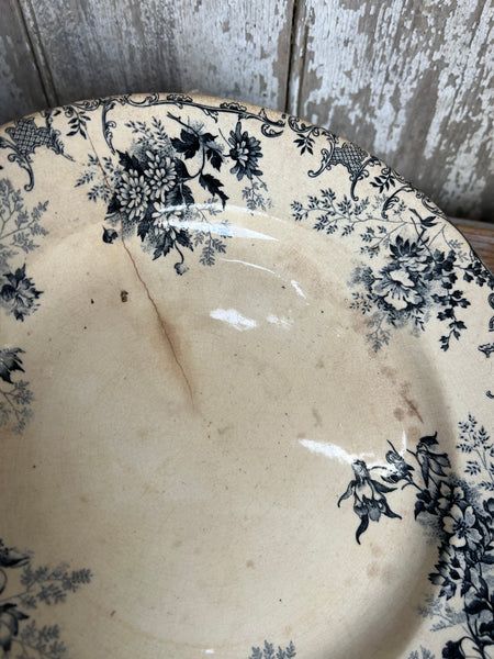Rustic Floral French Vintage Plate