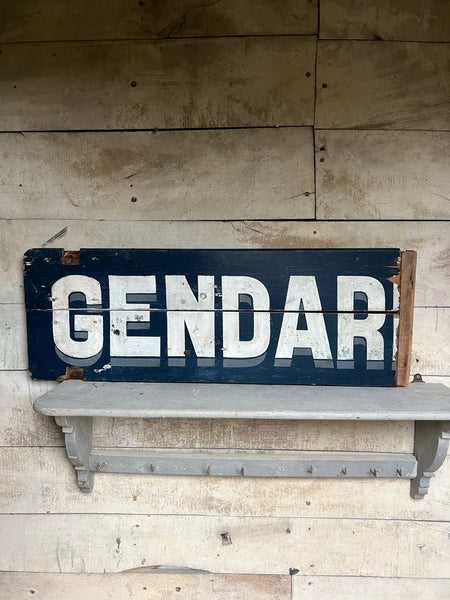 Vintage French Police Sign