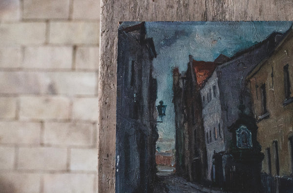 Vintage Parisian Streets Oil Painting