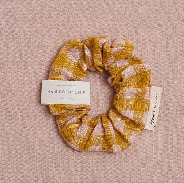 LINEN HAIR SCRUNCHIE | WES GINGHAM