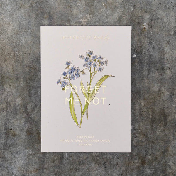 FORGET-ME-NOT MYOSOTIS ALPESTRIS SEED PACKET