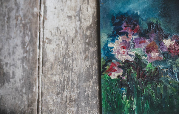 Floral Oil Painting on Board