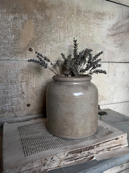 French Vintage Stoneware Preserves Jar