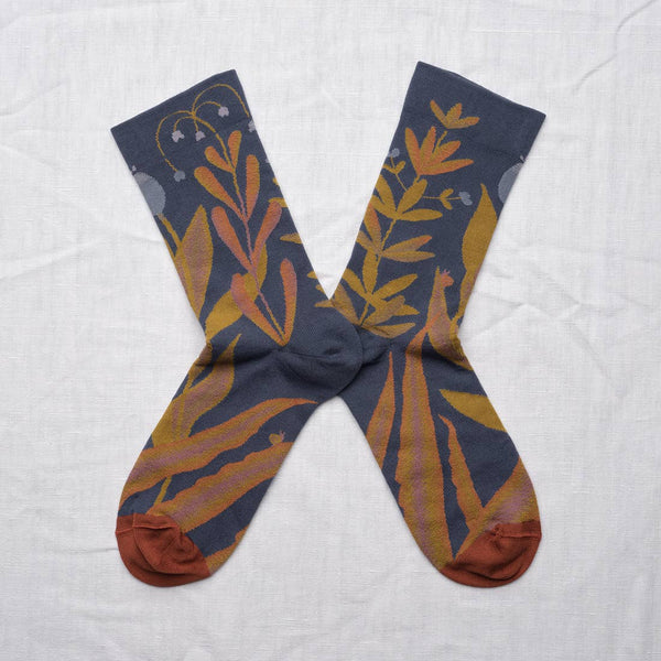Bonne Maison Socks Plante Denim