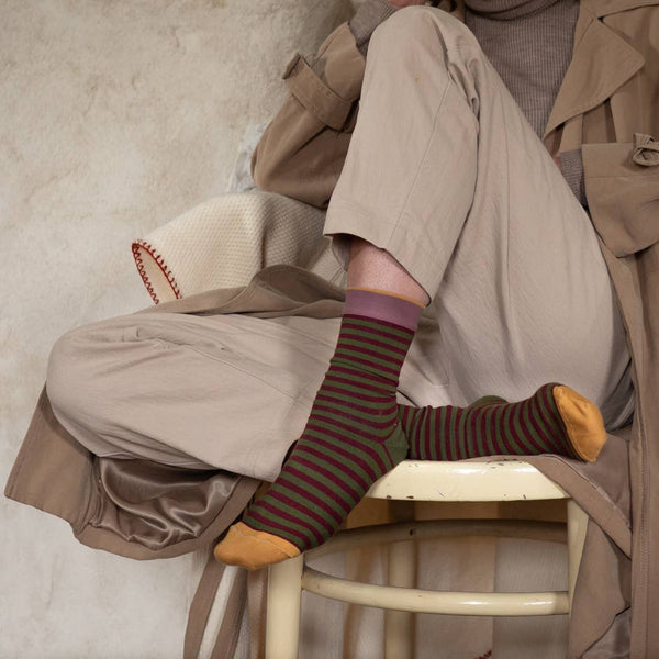 Bonne Maison Cypress Striped Socks