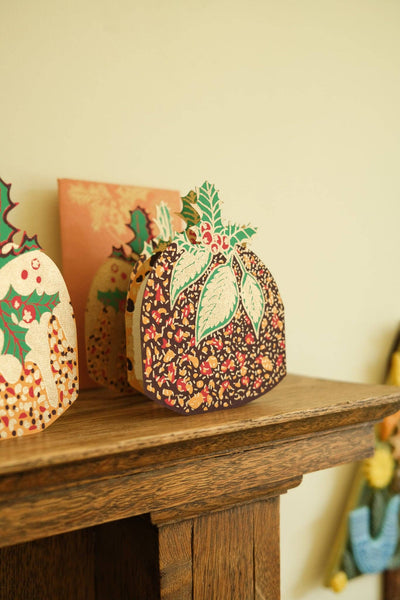 Christmas Pudding Concertina Card