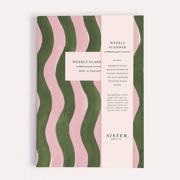 Painted Waves Weekly Planner | Undated Weekly Organiser