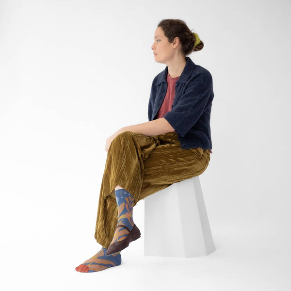 Bonne Maison Socks Plante Denim