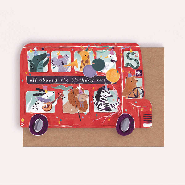 Party Bus Kids Birthday Card | Childrens Greeting Card