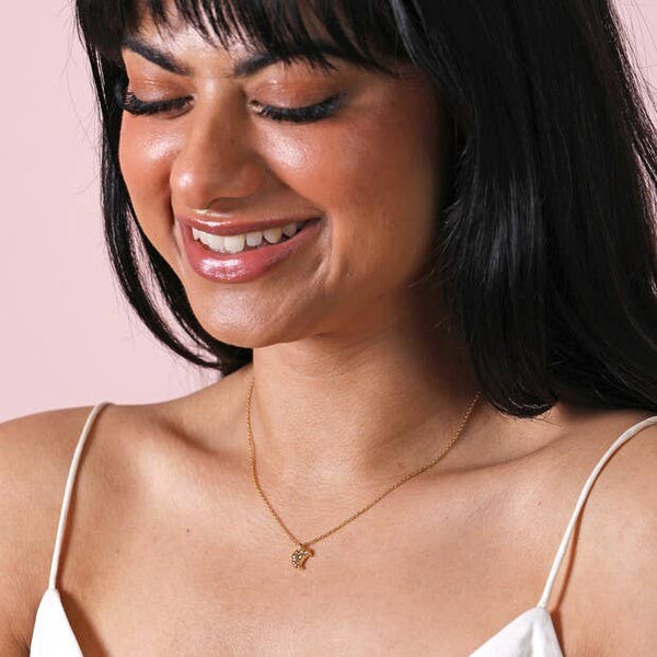 Lisa Angel Croissant Pendant Necklace in Gold