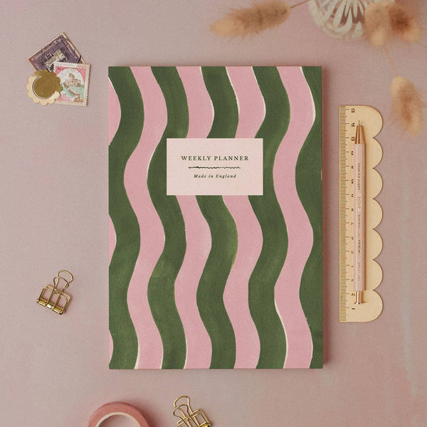 Painted Waves Weekly Planner | Undated Weekly Organiser