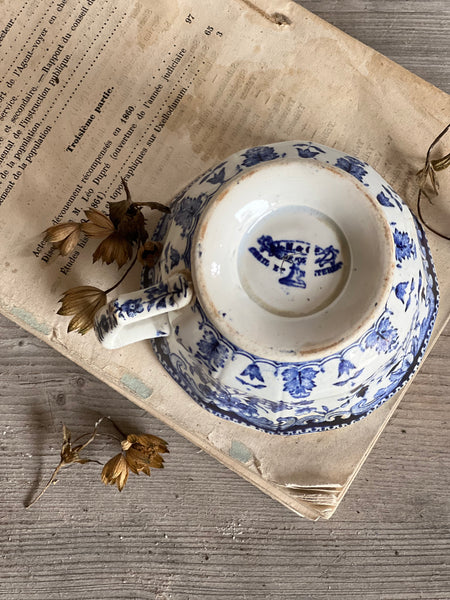 Small French Creil Et Montereau Antique Pot